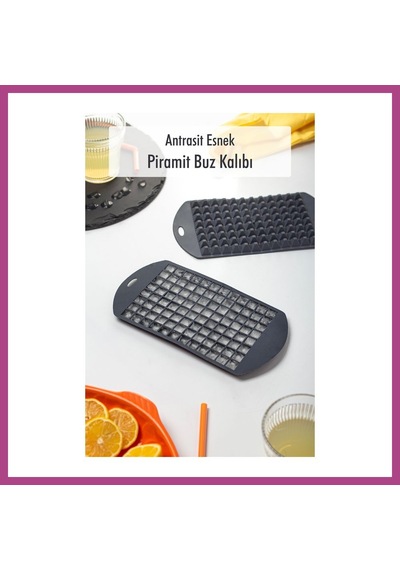 Gees Global Antrasit Piramit Buz Kalıbı 13 24 2 Cm Gbzs