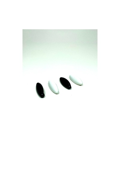4 Adet Plastik Çengelli Eşarp Ve Şal İğnesi Siyah Beyaz 4 Cm Çok Renkli