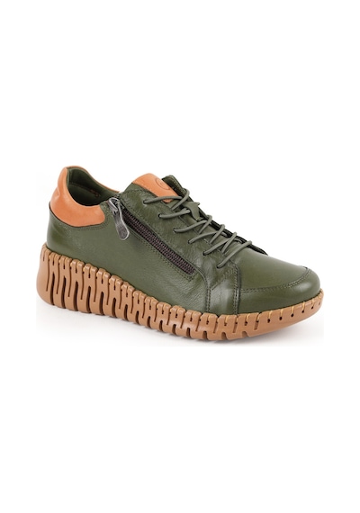 Mamma Mia Kadın Günlük Ayakkabı Hakiki Deri Kalın Dişli Taban Yandan Fermuarlı Bağcıklı Sneaker 26y-7755 Haki-taba Mamma Mia Kadın Günlük Ayakkabı Hakiki Deri Kalın Dişli Taban Yandan Fermuarlı Bağcıklı Sneaker 26y-7755 Haki-taba