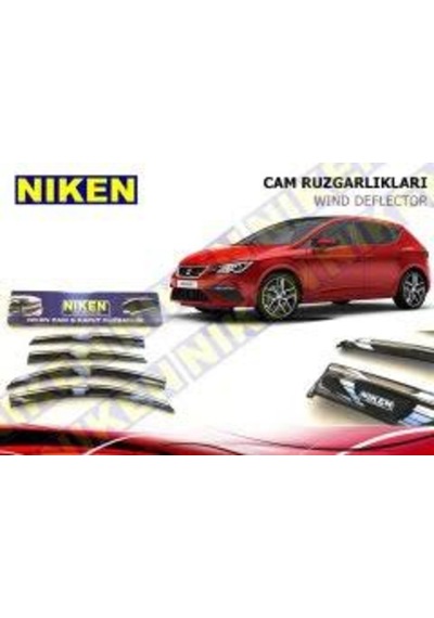 Seat Leon 2013 Sonrası Kromlu Cam Rüzğarlığı 4Lü Set Niken