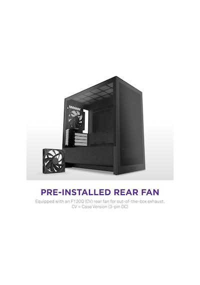 Nzxt H Series H3 Flow Cc-h31fb-01 Matx Siyah Gaming Oyuncu Akak0nzx0058