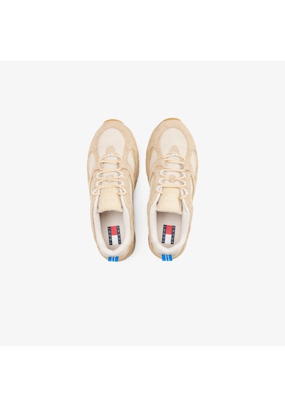 Tommy Hilfiger Tommy Jeans Suede Mix Archive Runners Erkek Bej Spor Ayakkabı Em0em01593 Bej