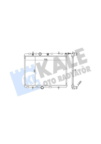 Kale 350745 Motor Su Radyatörü - Citroen C3 2009- 1.6 Vtı Manuel Şanz. 1330p9 - 96455874 - 9645587480 - 96858526 - 9685852680 - 1330j7