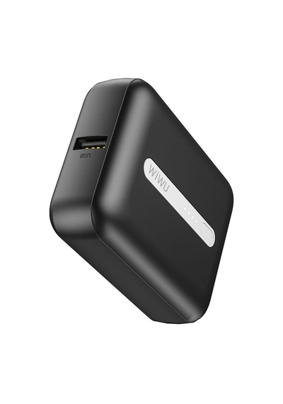 Wiwu Wi-P033 10000 mAh LED Işık Göstergeli Taşınabilir Mini Powerbank Siyah