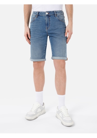 Colin's Colins Normal Kesim Düşük Bel Düz Paça Erkek Jean Şort Cl1068547 Cl1068547 Q1.V1 Dn05019 Mavi
