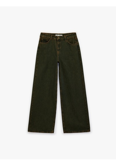 Koton Bol Kalıp Düğmeli Cepli Yıkamalı Geniş Paça Denim Pantolon - Loose Straight Fit Jean Ovd 6sal40148md Ovd Koton Bol Kalıp Düğmeli Cepli Yıkamalı Geniş Paça Denim Pantolon - Loose Straight Fit Jean Ovd 6sal40148md Ovd