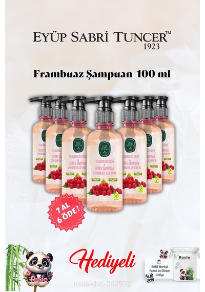Şampuan Frambuazlı 100 Ml 7 Al 6 Öde Eyüp Sabri Tuncer Ve Rosie Hediye Tüm Saçlar