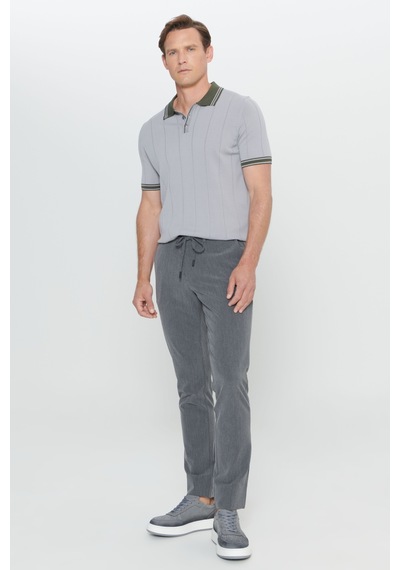 AC&Co / Altınyıldız Classics Erkek Antrasıt Slim Fit Dar Kesim Yan Cepli Desenli Beli Lastikli Pantolon Antrasit AC&Co / Altınyıldız Classics Erkek Antrasıt Slim Fit Dar Kesim Yan Cepli Desenli Beli Lastikli Pantolon Antrasit