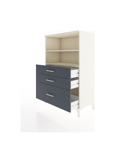Hyperion Dolap 2 Raflı 3 Çekmeceli 88x44x134 Aytaşı-antrasit Aytaşı