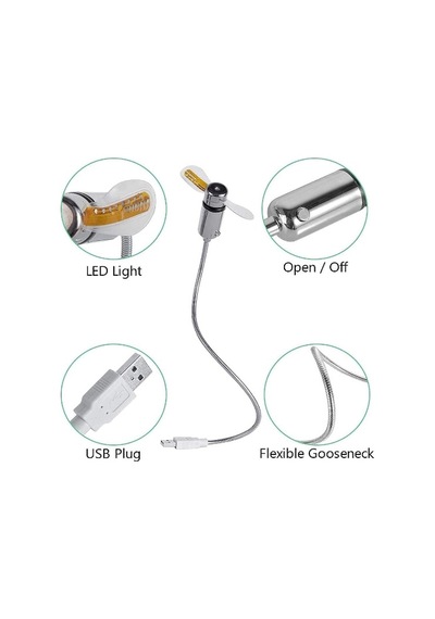 Mini Usb Ledli Renkli Fan, Mini Usb Vantilatör