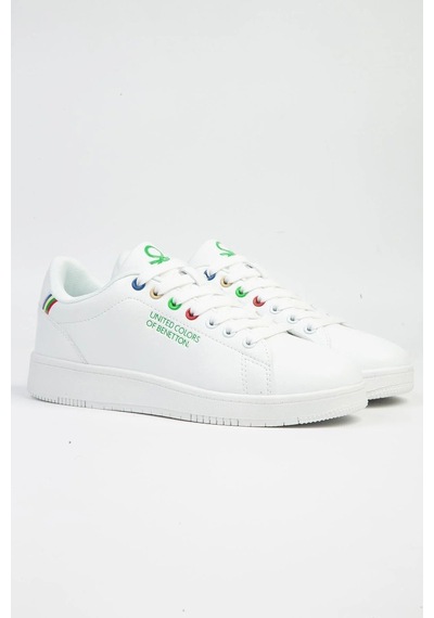 Benetton Minimalist Günlük Kadın Sneaker - Rahat Ve Şık Beyaz