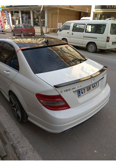 Mercedes W204 Kasa C180 Cam Üstü Spoiler Piano Black Boyalı