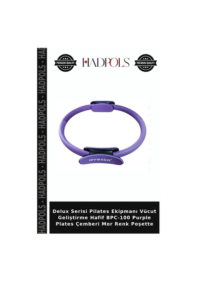 Delux Serisi Pilates Ekipmanı Vücut Geliştirme Hafif Bpc-100 Purple Plates Çemberi Mor Renk Poşette