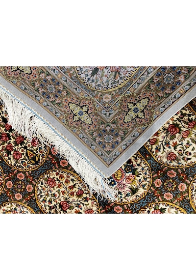 İran Makine İpek Halı 100 150 Cm Çok Renkli