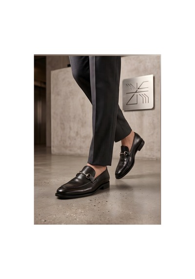 Crc Ayakkabı Premium Leather Siyah Erkek Ayakkabı - Street Style Kalın Taban