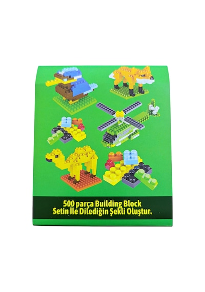 500 Parça Yapı İnşaat Blokları Kaliteli Kırılmaz Malzeme Yerli Üretim Building Blocks