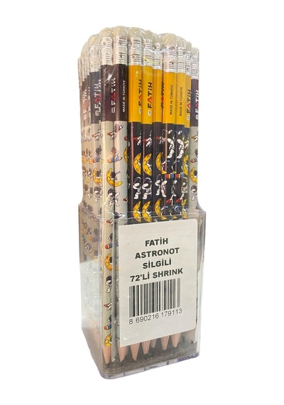 Fatih Kurşun Kalem Astronot Silgili Kurşun Kalem 72 Li Paket