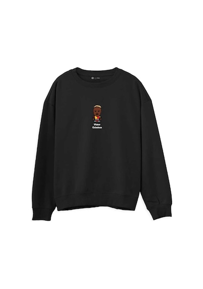 Hunors Sportswear & Company Victor Osimhen Baskılı Unisex Model Pamuklu Bisiklet Yaka Sweatshirt SIYAH Hunors Sportswear & Company Victor Osimhen Baskılı Unisex Model Pamuklu Bisiklet Yaka Sweatshirt SIYAH