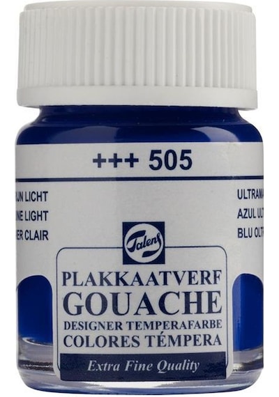 Talens Guaj Boya 16 ML Ultramarine Light Ultramarine Işık 505 Çok Renkli