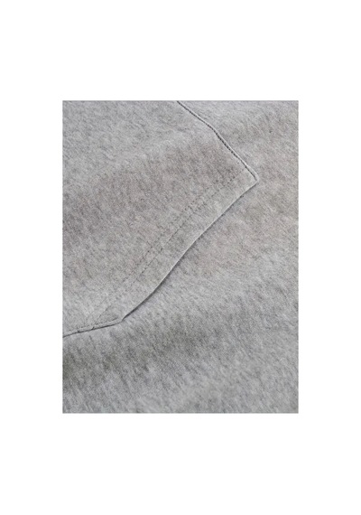 Herkesemoda Tatlı Kurdele Baskı Detaylı Kapüşonlu Sweatshırt Gri
