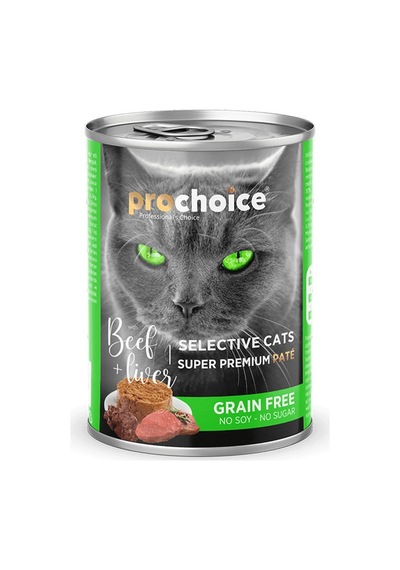 Prochoice Selective Cat Biftek ve Ciğerli Kıyılmış Konserve Yetişkin Kedi Maması 400 G