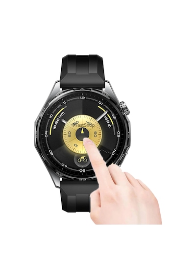 Huawei Watch Gt6 46mm Uyumlu Kolay Kurulum Aparatlı Temperli Cam Ekran Koruyucu