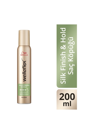 Wellaflex Silk & Finish Hold İpeksi Görünümlü Tutuş Sağlayan Saç Köpüğü Ultra Strong Hold 200 ML