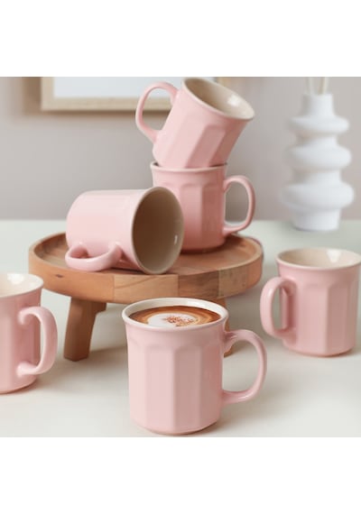 Keramika Açık Pembe/krem Herakles Kupa 9 Cm 6 Adet 550/030