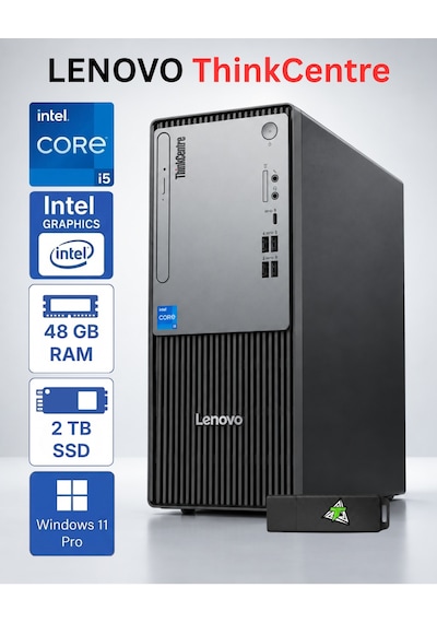 Lenovo Thinkcentre Neo 50T Gen 5 12UAS1CF00TKD06 İ5-14400 48 GB 2 TB SSD W11P Masaüstü Bilgisayar