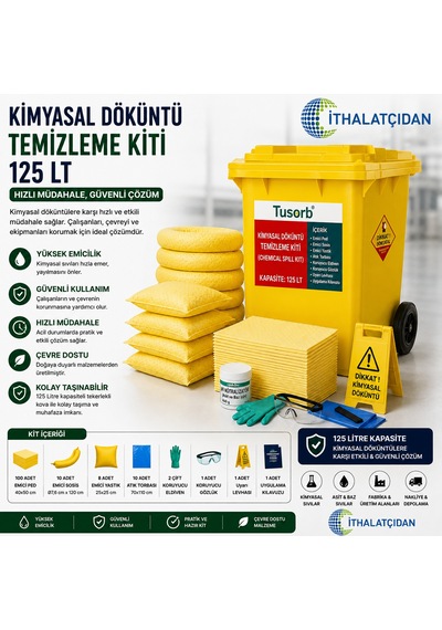 Kimyasal Döküntü Temizleme Kiti 125 Lt Bant Marketim