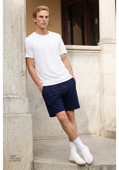 AC&Co / Altınyıldız Classics 4A4800000001BYZXS Slim Fit Bisiklet Yaka Kısa Kol Pamuklu Erkek Tişört Beyaz
