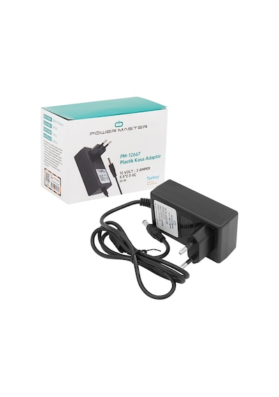 POWERMASTER PM-12667 - 12 VOLT - 3 AMPER PLASTİK KASA PRİZ TİPİ A