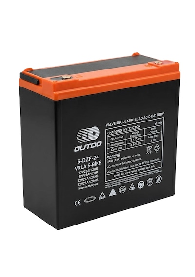 Outdo 6-dzf-24 12v 24 Ah Jel Elektrikli Bisiklet Aküsü 7 Kg 2026- Huawei Üretimi