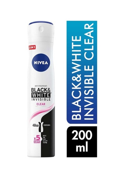 Nivea Deodorant 200 Ml Kadın Black&white Invisible Clear 12'li Paket