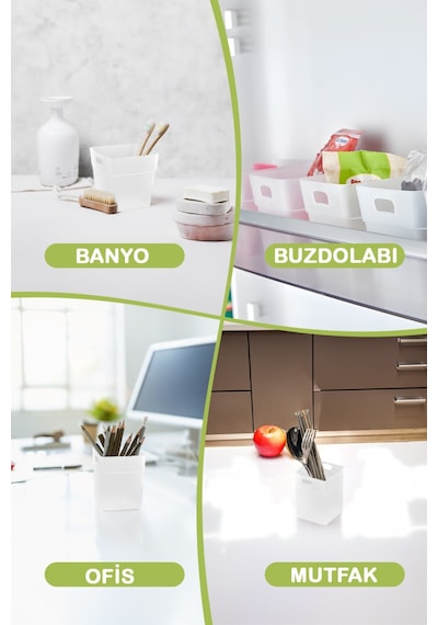 Mithra Life 6 Adet Buzdolabı Kapak İçi Düzenleyici Ve Banyo Organizer Mıt1103 Şeffaf