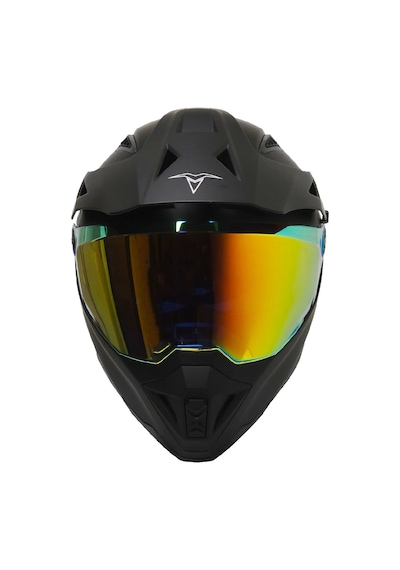 Fr805 Raven Cross Motosiklet Kaskı Güneş Vizörlü Enduro Full Face Kask Çok Renkli