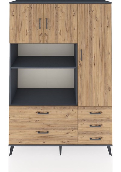 Hyperion Dolap 7 Raflı 5 Çekmeceli 3 Kapaklı 132x44x195 Antrasit-çam/çam Atlas Çam/atlas Çam Hyperion Dolap 7 Raflı 5 Çekmeceli 3 Kapaklı 132x44x195 Antrasit-çam/çam Atlas Çam/atlas Çam