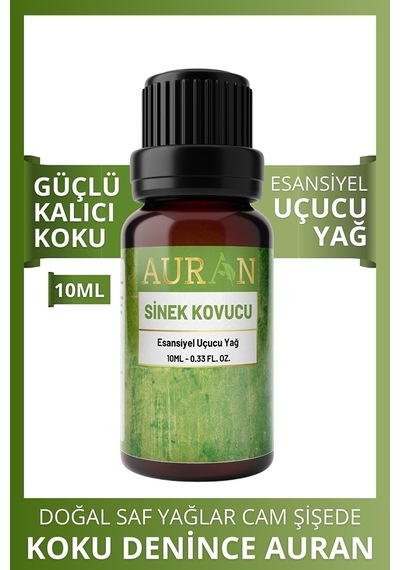 AURAN Sinek Kovucu Saf Esansiyel Uçucu Yağ Buhurdanlık Yağı 10ml