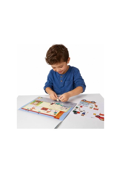 Melissa & Doug Yeniden Kullanılabilir Sticker Pad - Kasabam Serisi 200+ Çıkartma, 5 Sahne