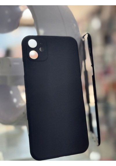 Apple Uyumlu iPhone 11 Uyumlu 360 Tam Koruma Black Kılıf -