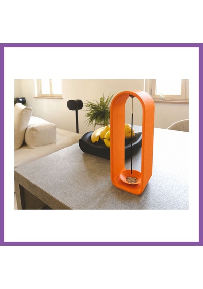 Bezos 3d Baskı The Shrine Tütsülük - Modern Kemer Formlu Tütsü Tutucu-turuncu Bzoshb