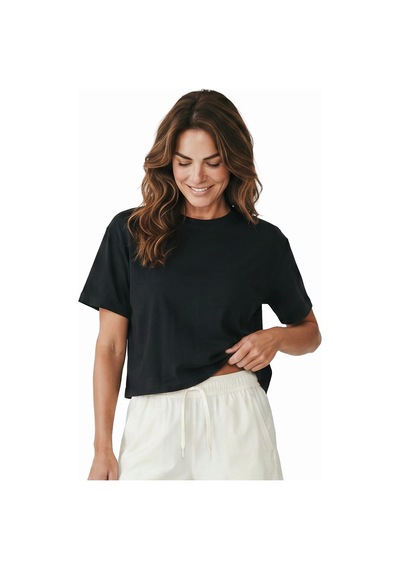 Sportive Lysa Kadın Siyah Günlük Stil T-shirt 26yk0027-syh