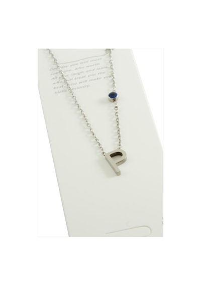 Gümüş - 507 - Renkli Harfli Çelik - Shophnrl - Kolye P
