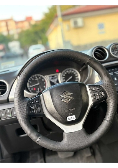 Suzuki Vitara  Kaplama Deri Direksiyon Kılıfı Siyah