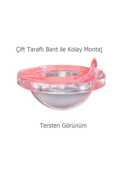 20 Adet Yapışkanlı Kapı Kolu Stoperi Silikonlu Şeffaf Duvar Tamponu