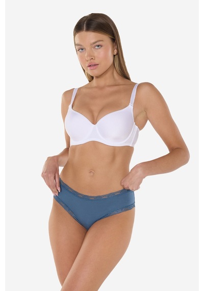 Malabadi Kadın Mavi 2 Li Paket Extra Yumuşak Micro Modal Dantelli Slip Külot 700