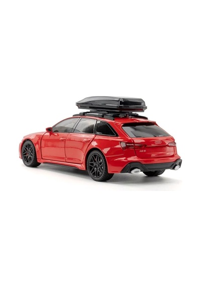 Audi Rs6 Avant 1:24 Diecast Metal Araba Koleksiyon Sesli Işıklı 21 Cm Kırmızı
