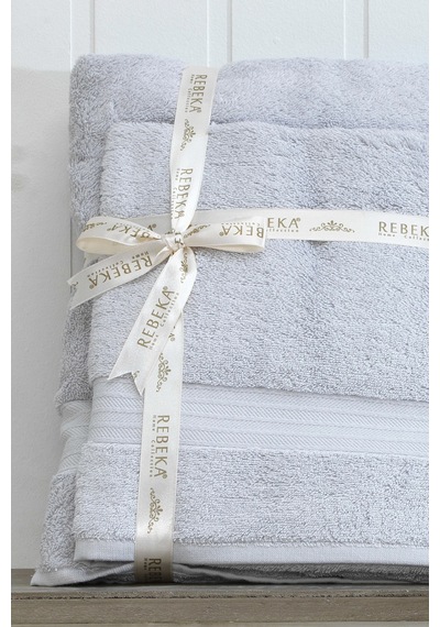 Eponj Home 2li Banyo Havlu Seti 90x160cm +50x90cm Ds A.gri A.gri