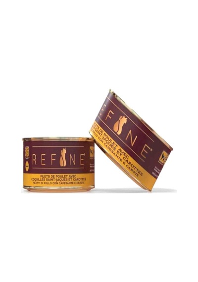 Refine Kısırlaştırılmış Kedi Konservesi Deniz Taraklı Havuç Ve Tavuk 85 Gr