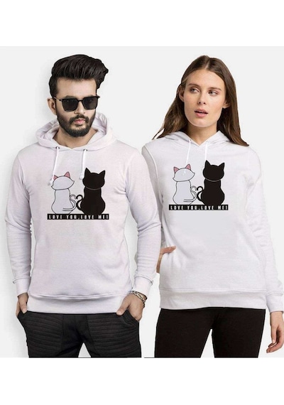 Tshirthane Love You-Love Me Sevgili Kombinleri Kapüşonlu Kombini